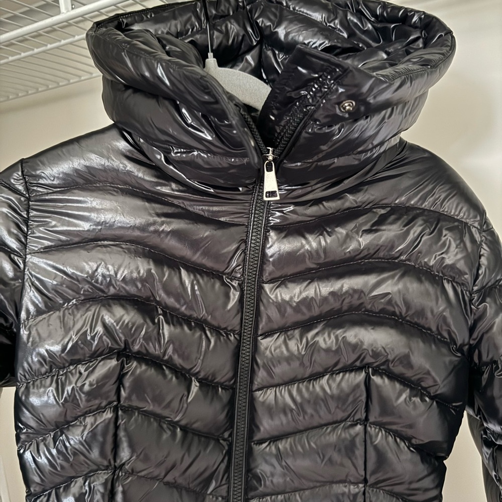 Moncler Shiny Black Puffer Jacket - Picture 5 of 8